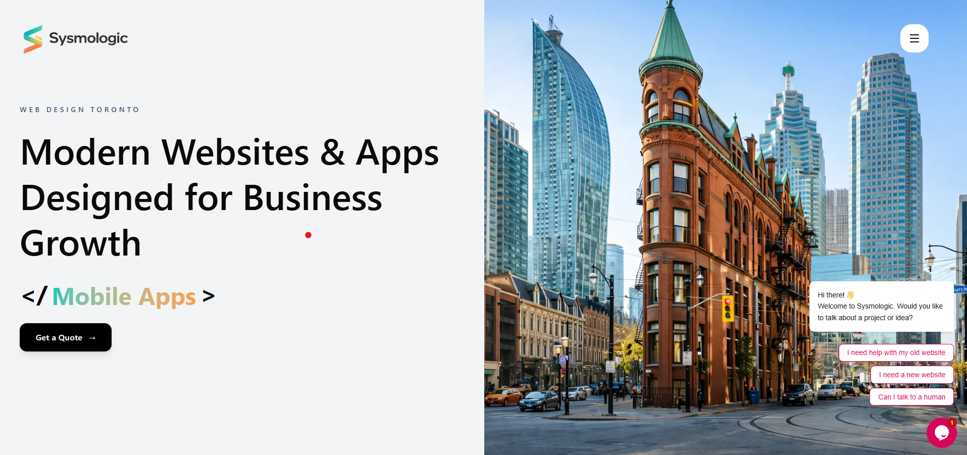 An image of the Sysmologic Agency Website project.